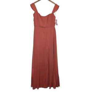 After Six Chiffon Basque Dress Off Shoulder Maxi Length Size 10 New With Tags